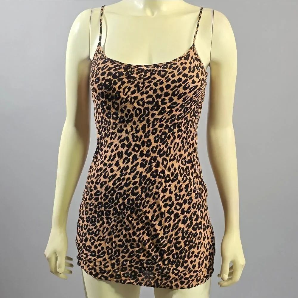 Reformation Black and Tan Leapard Print Dress (Rack8)